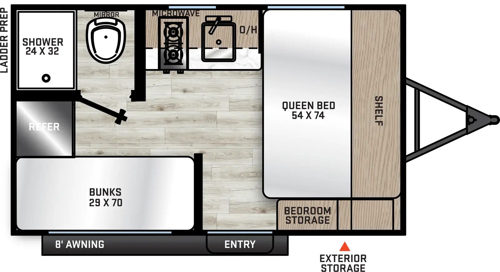 Catalina Summit Series 7 134BHX Floorplan